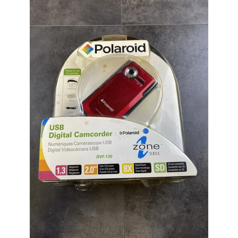 Polaroid USB Digital Camcorder DVF-130RC 2.0 Inch LCD screen RED NIB-Read Detail